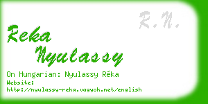 reka nyulassy business card